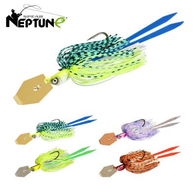 China Durable Artificial Bionic Metal Lure Spinner Bait Snap Fishing , Fishing Spinner Lures Skirts Buzzle Bait for sale