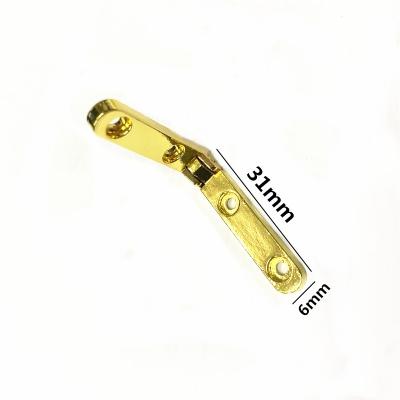 China Modern Decorative Shiny Gold L Hinge For Wooden Jewelry Box for sale