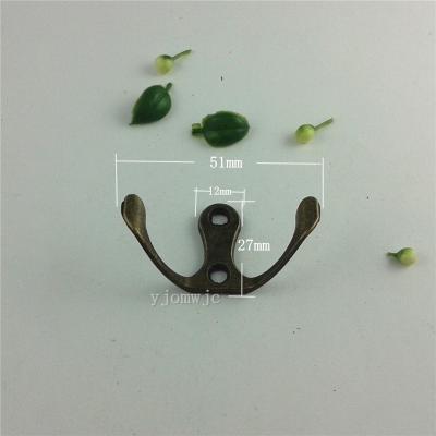 China Door Hook Furniture Metal Double Hooks For Coat Hat for sale