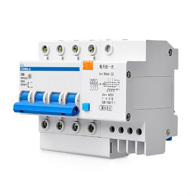 China PA66 DZ47LE-63 4P+N China best price short circuit overload leakage protection rcd circuit breaker 40a 4p 30ma rccb for sale