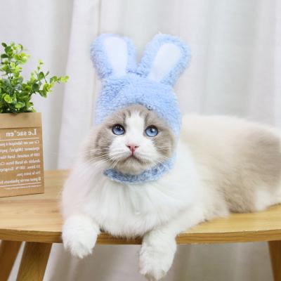 China Cute Bunny Rabbit Hat Small Dogs Cats Costume Party Hat Costume Headwear Viable Halloween Accessory With Ears for sale