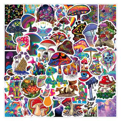 China Waterproof+Eco-friendly 50pcs in Cartoon Eco-friendly Waterproof Magic Mushroom Stock Stickers Laptop Car Decorative Stickers for sale