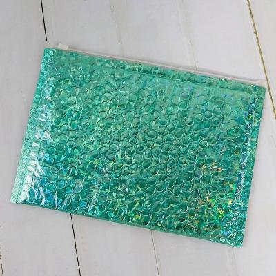 China Waterproof Customize Green Ad Strong Adhesive Airbags Packing Tear Proof Bubble Mailing Padded Envelopes for sale