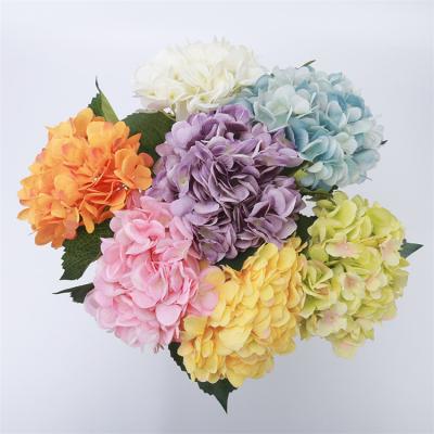 China High Quality One Stem Hydrangea Kick Stand Artificial Flowers For Home Wedding Decoration for sale