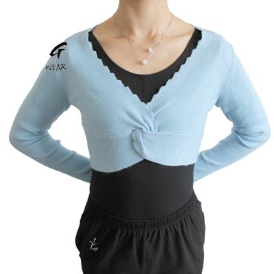 China from above & Stitches Dance Room 2021 Ballet Dance Practice Chest New Cross-Knotted Knitted Sweater for sale