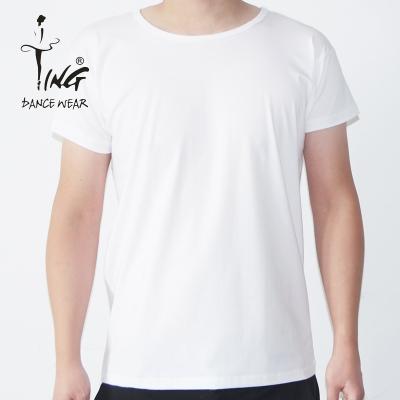 China from above & Pique new 2021 round neck men's short-sleeved exercise clothes dance piece clothes for sale