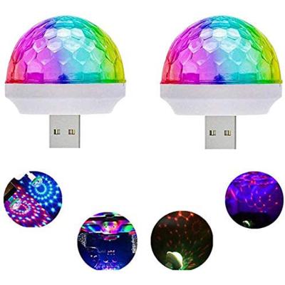 China Mini USB LED Disco Stage Light Portable Family Party Magic Ball Colorful Light Bar Club Stage Effect Lamp for Mobile Phone for sale