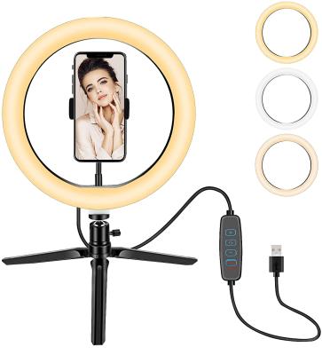 China 8inch ring light with mini tripod and phone clamp for selfie and make up for sale