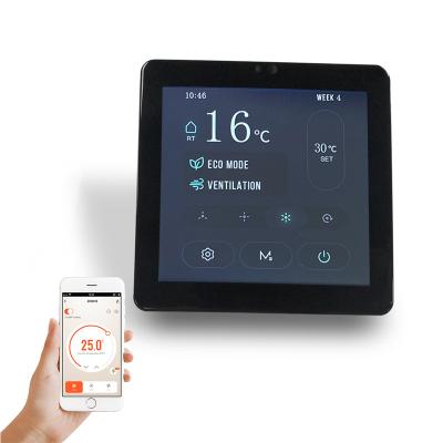 China Modern HVAC wifi fan coil thermostat temperature touch screen thermostat digital control for sale