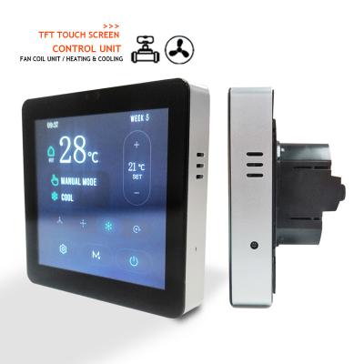 China Modern Smart WiFi 2 Pipe Fan Coil Digital TFT Touch Screen Programmable Thermostat for sale