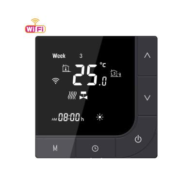 China Modern Floor Heating Google Smart Home Wireless Electric Touch Screen Room Thermostat for sale