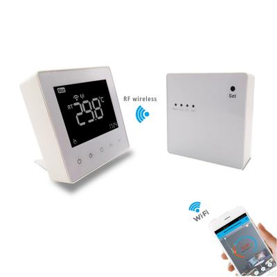 China Modern Smart Wireless RF WiFi Room Programmable Thermostat for Floor Water/Gas Boiler Heating for sale