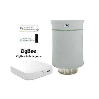 China Tuya Wifi Zigbee Modern Adjustable Programmable TRV Wireless Room Auto Thermostatic Radiator Valve for sale