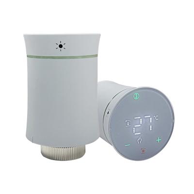 China Smart Tuya Wifi Zigbee Modern TRV Programmable Wireless Room Auto Thermostatic Radiator Valve for sale