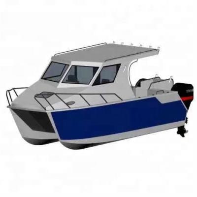 China Professional 8m Aluminum Fishing Catamaran Tuna Fishing Boat for sale