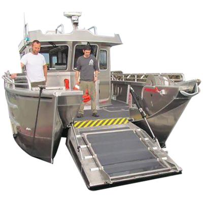 China 8.5m Catamaran Fishing Boat Aluminum Workboat Landing Barge 28ft For Sale for sale