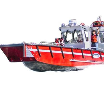 China Work Barge Aluminum Fire Rescue Boat Fire Fighting Landing Craft for sale