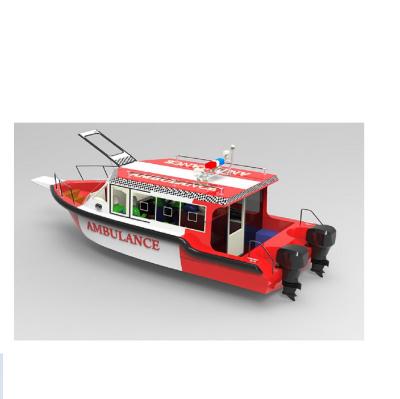 China 26ft Ambulance Water Rescue Boat Hospital Aluminum Ambulance Boat 8m For Sale for sale