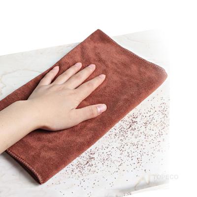 China Sustainable Topeco Stain Removing Towel Car Glass Cleaning Cloth 30x30 Space Glass Wiping Rags Microfiber Custom Kitchen for sale