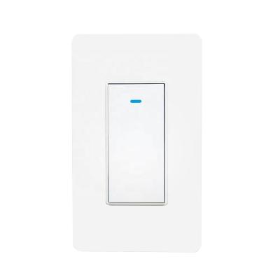 China Wholesale US 1 Band 1 Way WiFi Switch LED Light Tuya APP Control Smart Switch Wall Mounted Smart Home System Wall Mounted Works with Alexa Voice Google Home for sale