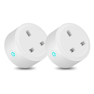 China Residential/Multi-Purpose Alexa Controlled LED Light Electric Automation Tuya Socket Timer Outlet UK Portable Wifi Home Mini Smart Plug Remote Control for sale