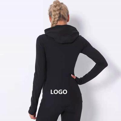 China Hot sale Spandex/polyester women fitness yoga jacket with zipper activewear sportswear workout wearHot sale products for sale