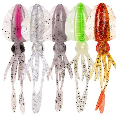 China PVC BUBBLE FISHING 10CM Luminous 7G UV Effect Soft Lure Squid Lure Baits For Sea Fishing for sale