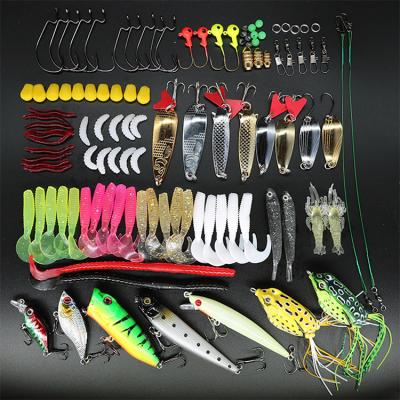 China Hot Selling Plastic/Zinc Alloy/Brass Stainless Steel/Hard Fishing Lure Fishing Accessories Fishing Soft Lure Set for sale