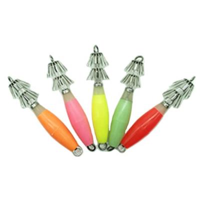 China Hot Sale 5 Color Plastic Fishing Jig Hook Fish Squid Lure Jig Set for sale