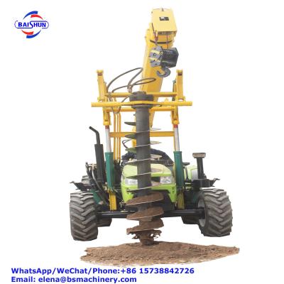 China Auger Crane Tractor Hole Digger , Pile Driver Hydrualic Tractor Driven Auger for sale