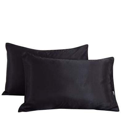 China Hot Selling Luxury Anti-Apnea Amazon Mulberry Silk Pillowcase Satin Pillow Case For Hair And Skin 2 Pieces for sale