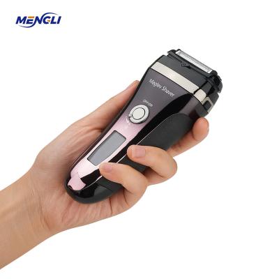 China New design premium triple blade razor for men electric razor with led electric razor light beard for sale