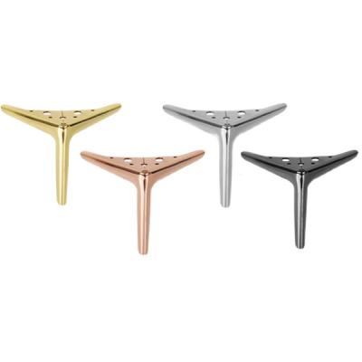 China Custom Sofa Legs Metal Brass Furniture Iron Table Legs Modern Black Gold Desk Legs Cabinet Legs Custom Made for sale