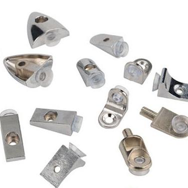 China Modern Zinc Alloy Chrome Small Glass Shelf Bracket Clips for sale