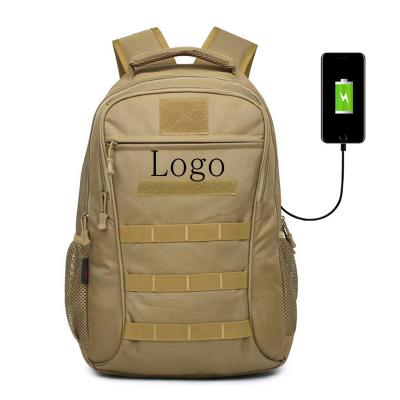 China Sturdy and Durable 50L Outdoor USB Recycling Travel School Exercise Left Tactical Charging Backpack with Helmet Port for sale