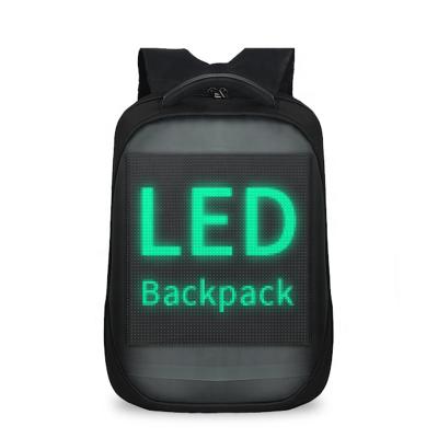 China Waterproof 2021 Newest Wifi APP Control Smart Advertising Led Bag Advertising Walking Moving Appearance Led Backpack for sale