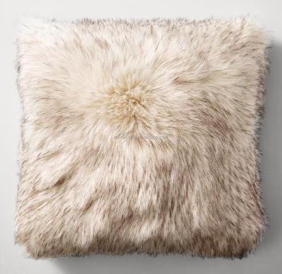 China Luxury Jacquard Nature Faux Fur Ultimate Faux Fur Pillow Cover for sale