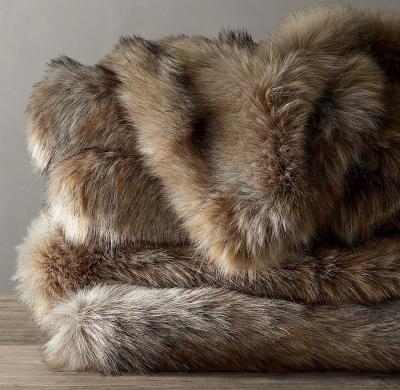 China Ultimate Jacquard Design Style Faux Fur Fur For Winter Luxury Faux Fur Throw Blanket for sale