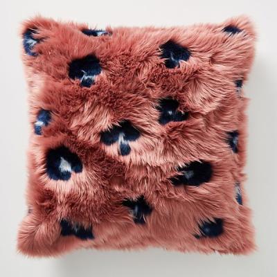 China New Pattern Jacquard Design Luxury Faux Fur Pillow Cover for sale