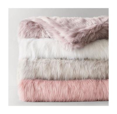 China Widely Used Modern Lightweight Luxury Size Weight Top Quality Kashmir Faux Fur Blanket for sale