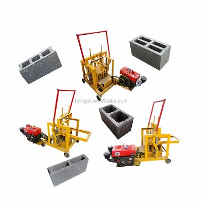 China Manual Building Material Stores Brick Making Machine Africa Zimbabwe Small Laying Cement Hollow Block Making Machine for sale