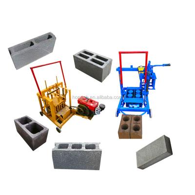 China Building Material Stores Supply Uganda Small Manual Concrete Block Machine Egg Laying Cement Manual Hollow Brick Making Machine for sale