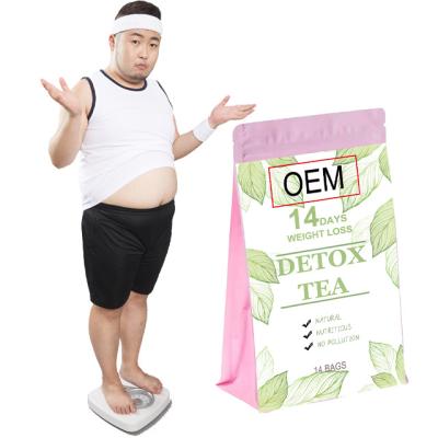 China Customized Decaf Private Label Flat Belly Slimming Herbal Tea 14 Day Detox Tea for sale