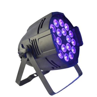 China Fan inside. Aluminum Case 18x18W RGBWA PAR 6IN1 UV LED DJ Stage Lights Equipment Led Par Light for sale