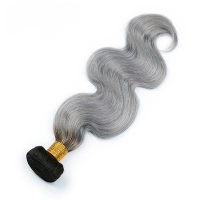 China Brazilian Virgin Remy Body Wave Hair Weaves , Silver Gray Hair For Braiding for sale