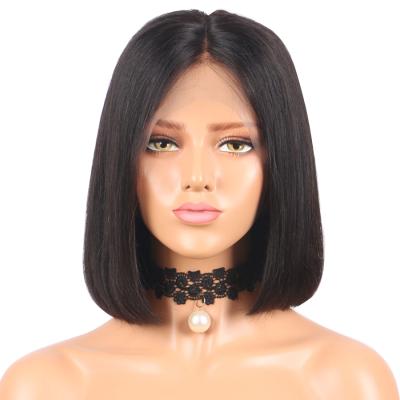 China Cheap Natural Bob Wave Wigs Hair Short Lead Lace Front Wig For Black Women for sale