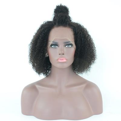 China Glueless Afro Wave Braided Afro Kinky Curly Short Wig Full Lace Hair Wig For Black Women for sale