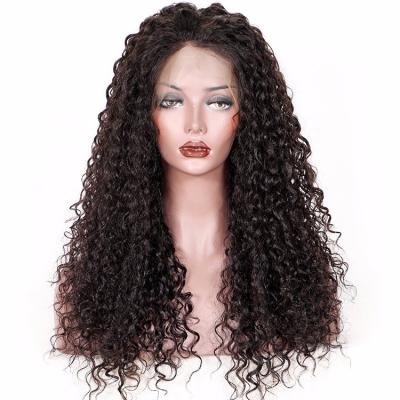 China Five Star Deep Wave Brazilian Raw Remy Women's Hair Full Lace Wigs With Bangs Medical Hair Wigs For Alopecia for sale