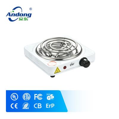 China Temperature Adjustable Andong CE Approved Portable Electric Stove Single Burner Electric Hot Plate Top With Thermal Fuse for sale