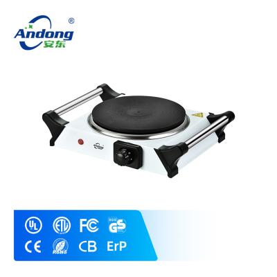 China Adjustable Temperature Portable Small Size Single Plate 1500w Electric Hot Electric Camping Stove With New Design for sale